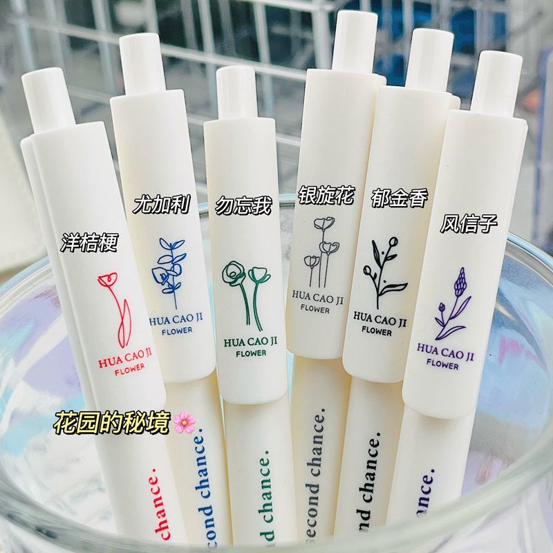 Bút Nhấn Mực Đen Nhanh Khô Hình Hoa Tulip Dành Cho Học Sinh