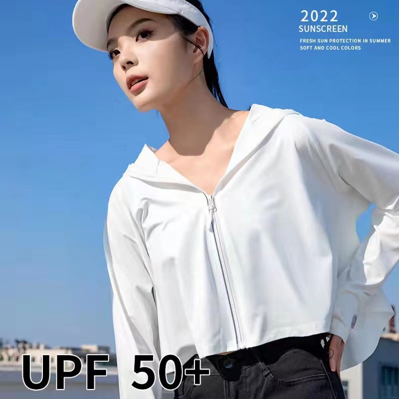 Áo Khoác Chống Nắng Tia Cực Tím Upf50 + Chất Liệu Lụa Lạnh Thời Trang Cho Nữ