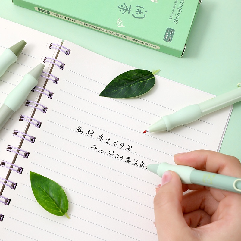 Bút Mực Gel Hai Đầu Dạng Nhấn Nhanh Khô Tiện Dụng