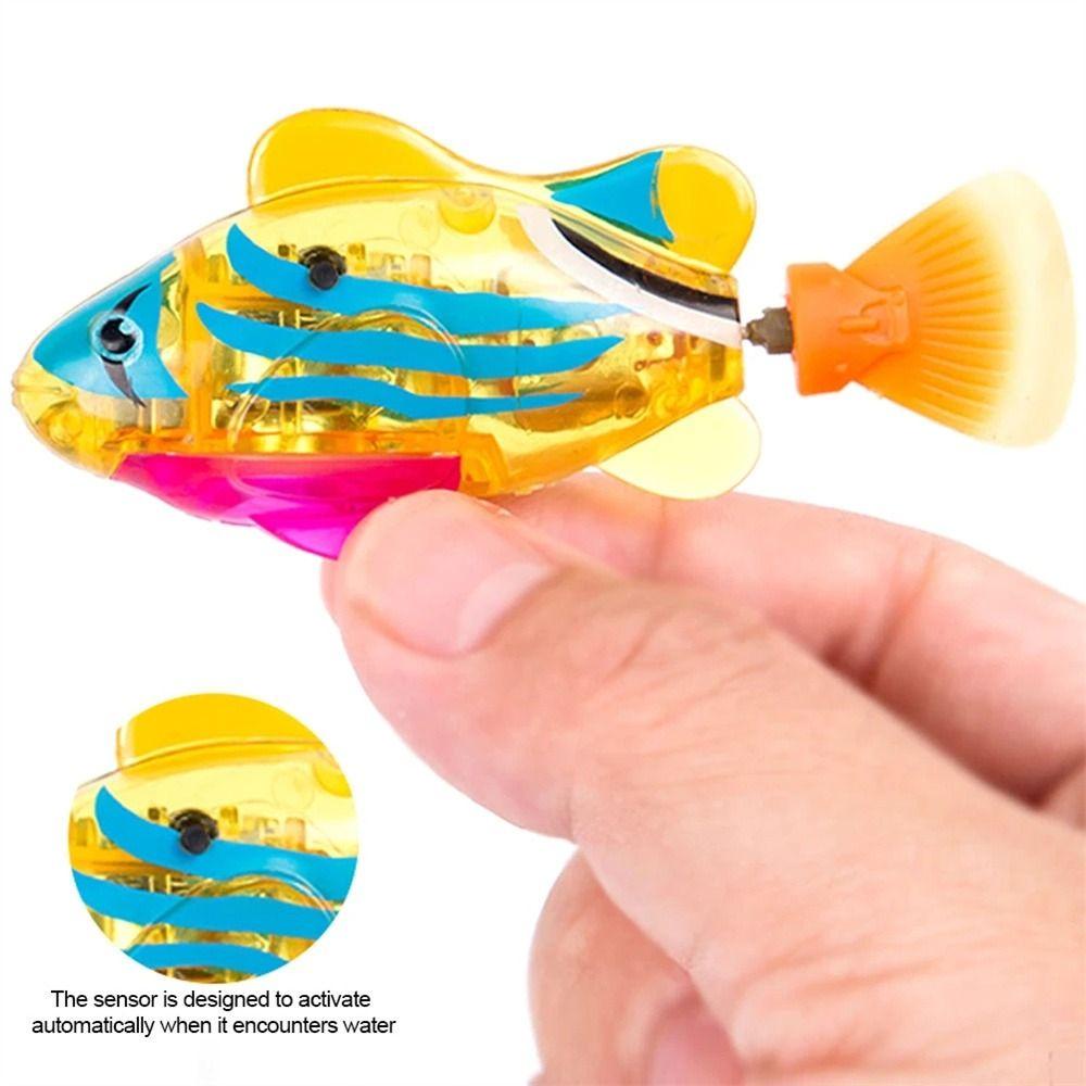 Aaron1 Đồ Chơi Cá Điện Tử Có Đèn LED Trang Trí Bể Cá