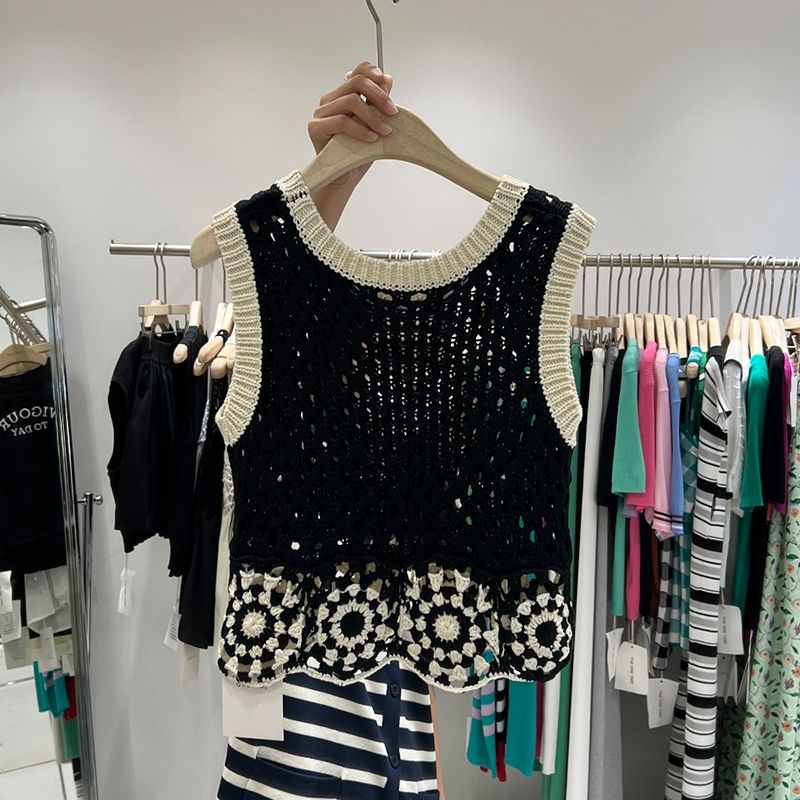 Áo Dệt Kim Sát Nách Thêu Hoa Hồng Thời Trang Mùa Hè 2022 Cho Nữ