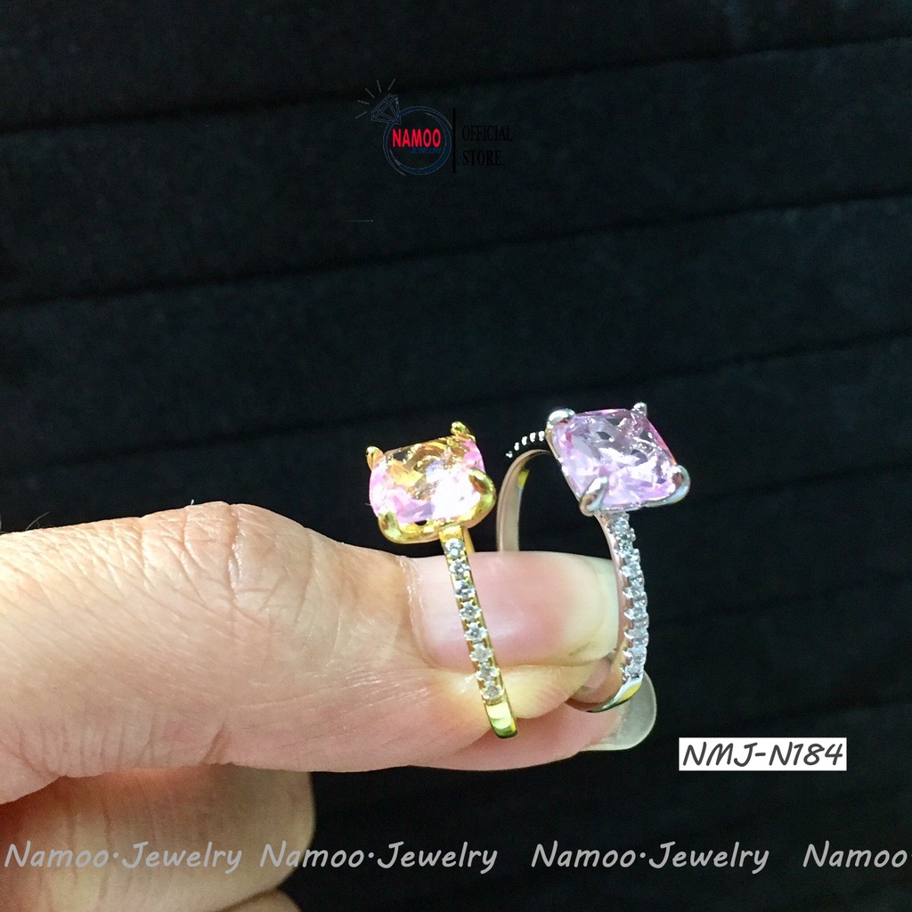 Nhẫn Nữ Đính Đá Hồng NMJ N184 Cực Xinh Cho Nàng