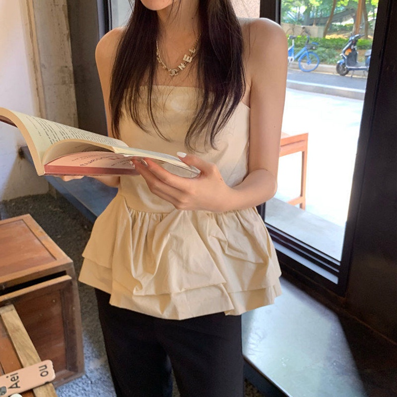 Áo Không Tay Thiết Kế Quyến Rũ Dễ Phối Đồ Thời Trang Phong Cách Hàn Quốc Cho Nữ