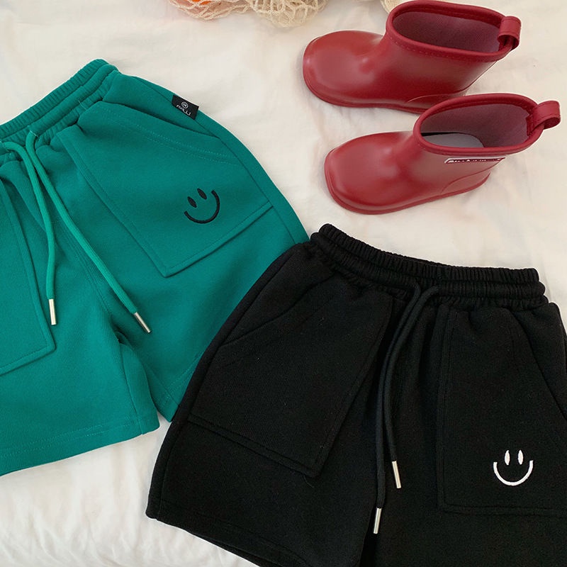 Quần Short Thể Thao Màu Trơn Họa Tiết Hoạt Hình Cho Bé