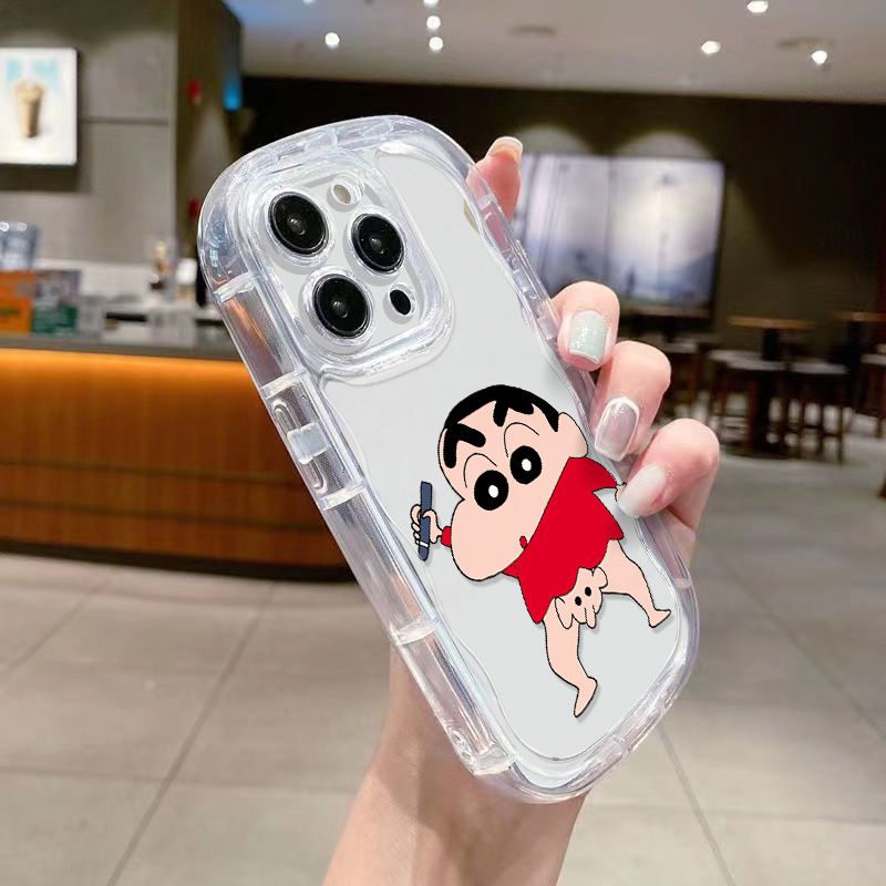 ✅Ốp Điện Thoại Mềm Trong Suốt Chống Sốc In Hình Shin-Chan Cho Iphone 7 / XrPromax 14 1312 xs118p
