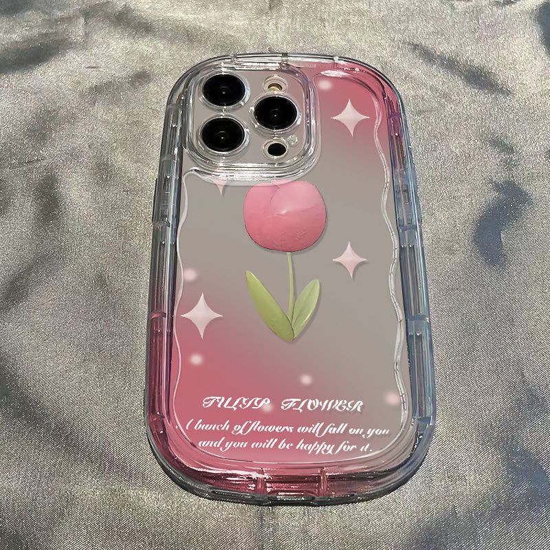 ✅Ốp Điện Thoại Dẻo Trong Suốt Họa Tiết Hoa Tulip Chống Sốc / Bụi Bẩn Cho Iphone xs / iPhone14 / 12promax xr1378p11