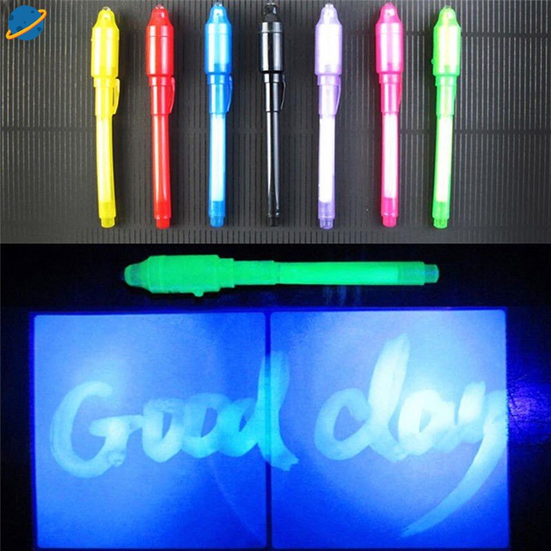 1 Bút Mực Vô Hình Có Đèn LED Tím