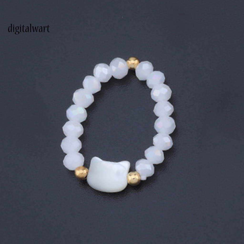 Kỹ Thuật Số| Nhẫn Cặp Đính Hạt Pha Lê Đen / Trắng Dễ Thương Tùy Chỉnh Không Phai Màu Thời Trang