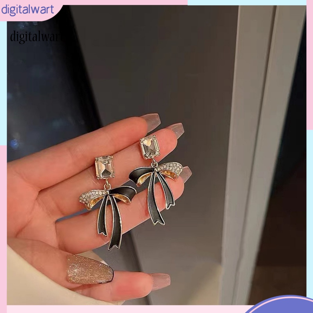 Kỹ Thuật Số| 1 Đôi Bông Tai Hình Học Đính Đá Lấp Lánh Thời Trang Dành Cho Nữ