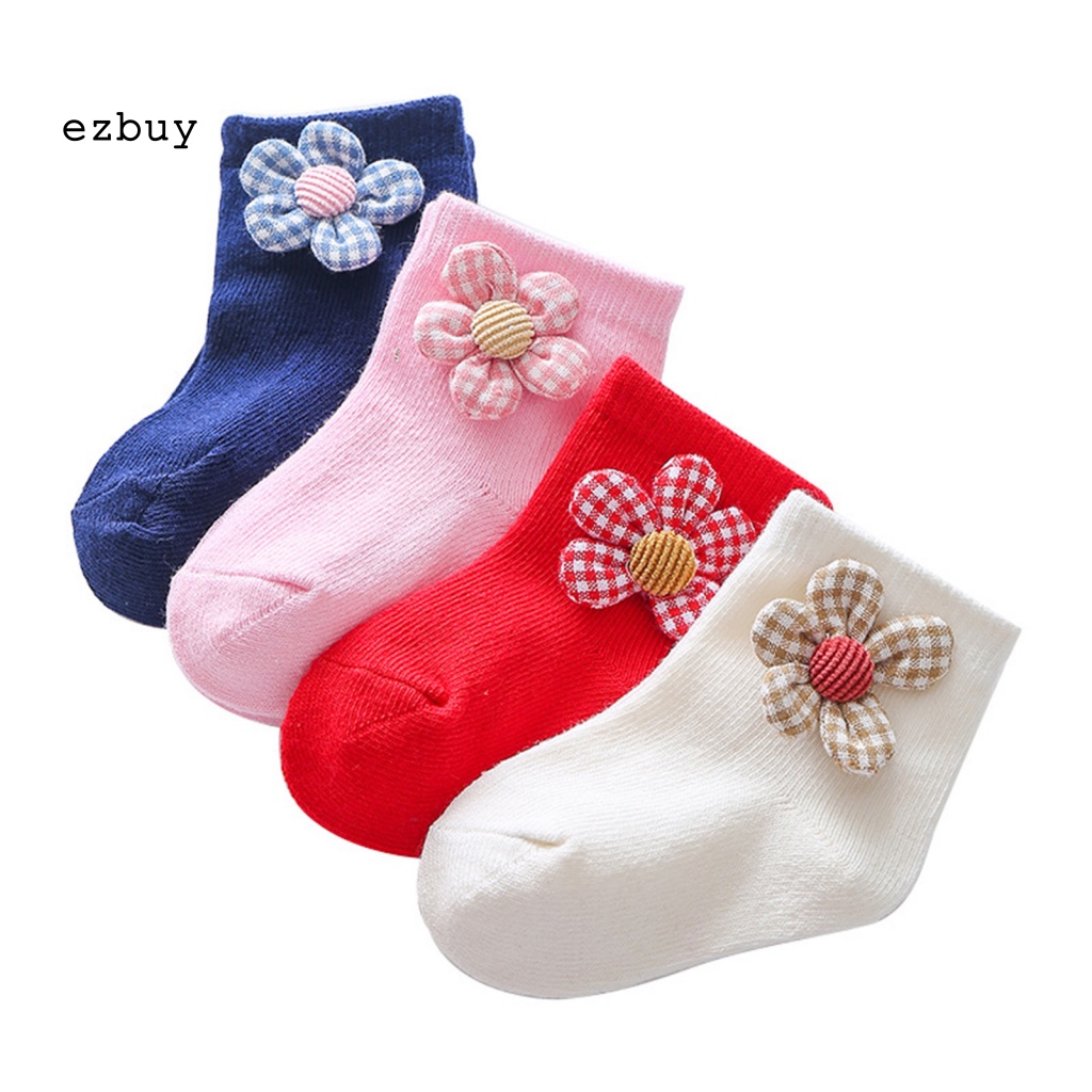 1 Đôi Tất Ngắn Cotton Mềm Mại Giữ Ấm Mùa Đông Cho Bé