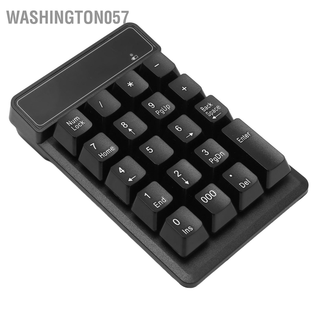 Washington057 Bàn phím số USB 2.4G 19 loại U Mini di động có độ ồn thấp dành cho Kế toán Tài chính Ngân hàng Đen