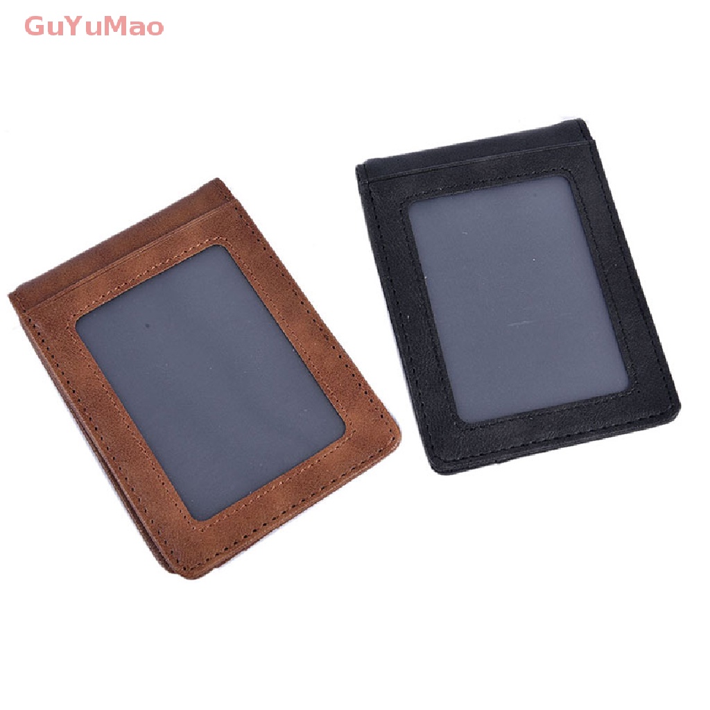[cxGUYU] Ví Da Đựng Thẻ Dạng Gập Đôi Mỏng Nhẹ Có Khóa Trước RFID Cho Nam PRTA