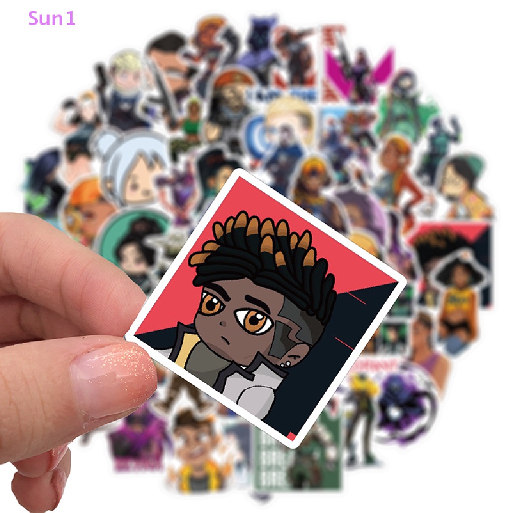 Set 50 Sticker Dán Trang Trí Đàn Guitar / Laptop / Ván Trượt DIY Bằng Chất Liệu PVC