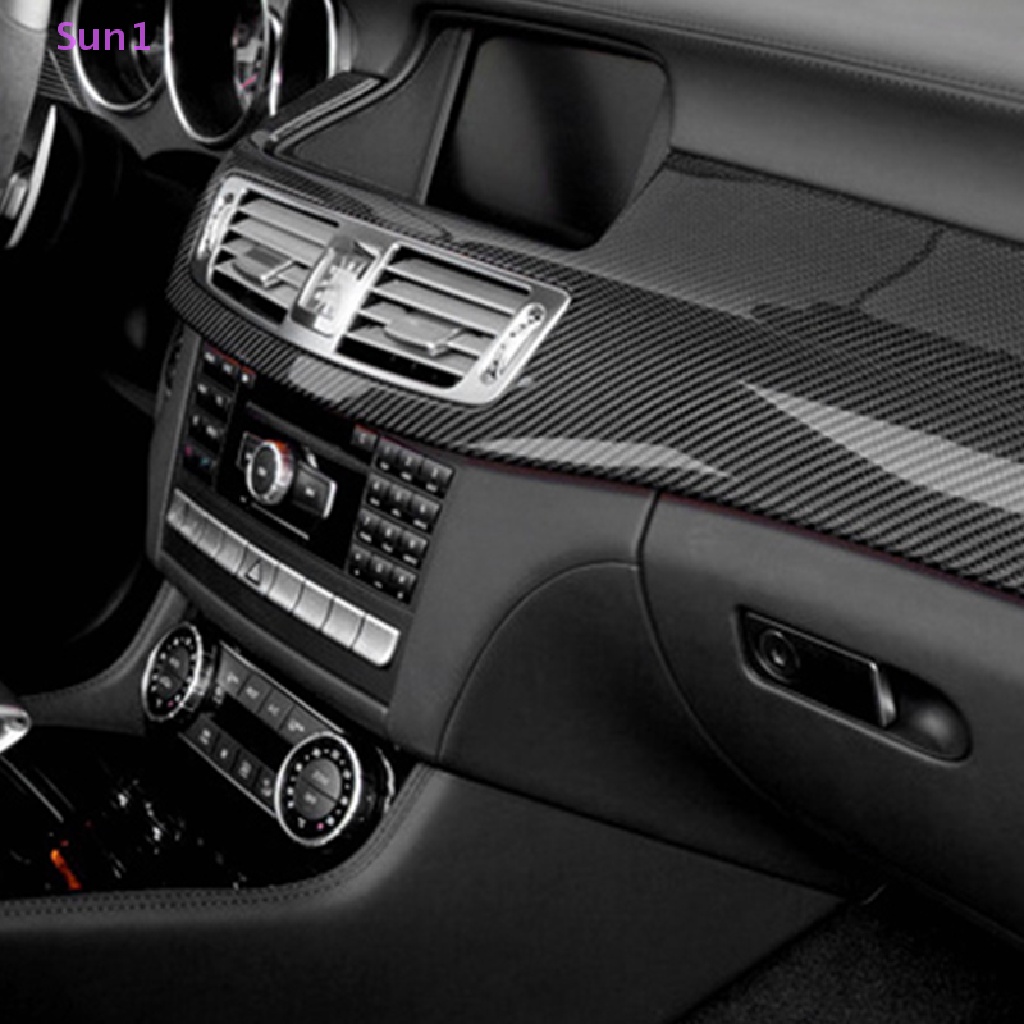 Phim Dán 5D 20 * 152cm Màu Đen Bằng Sợi Carbon Trang Trí Xe Hơi