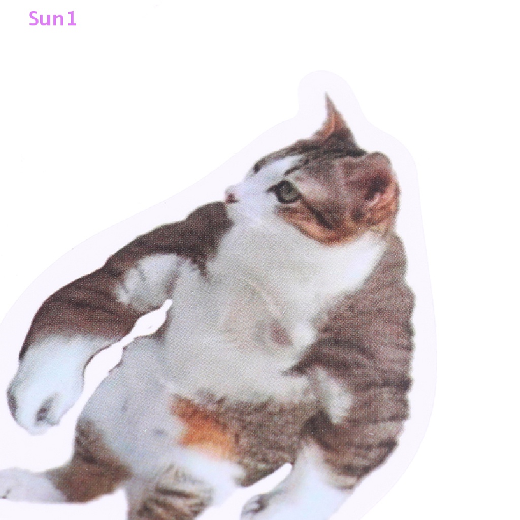 Set 50 Miếng Dán Chống Nước Hình Mèo Dễ Thương Trang Trí Bình Nước Laptop Ván Trượt