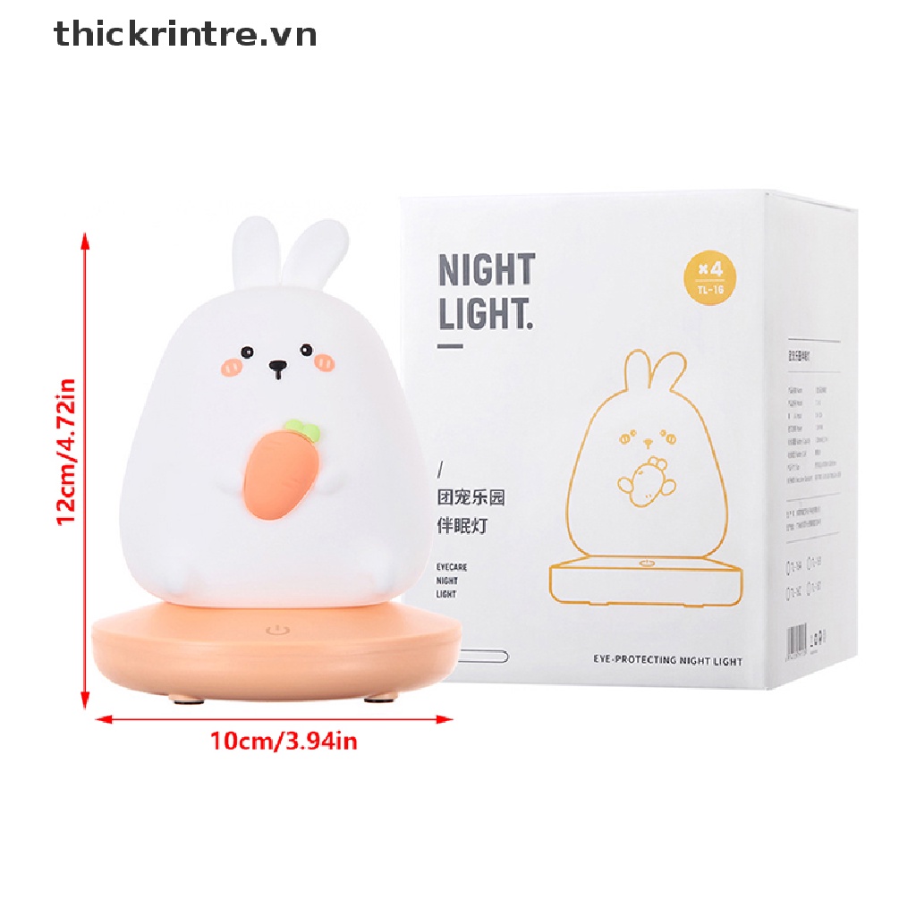 Đèn Ngủ LED Bằng Silicon Hình Động Vật Dễ Thương Cho Bé