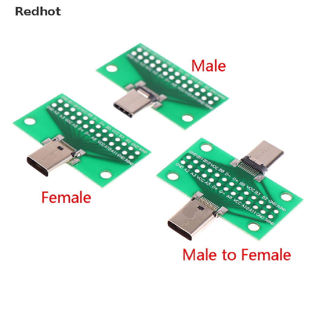 Bảng Mạch Thử Nghiệm PCB 24 + 2P USB 3.1 Type-C Đầu Đực 2.54mm