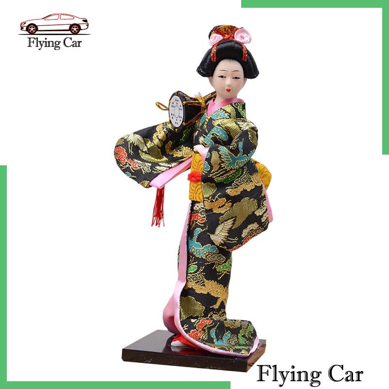 [Lzdjfmy2] Búp Bê Geisha Nhật Bản Phong Cách Châu Á Vintage Trang Trí Kệ Để Đồ
