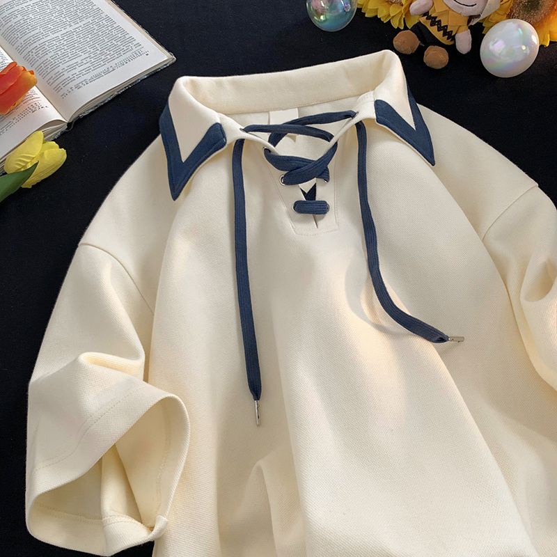 Áo polo Tay Ngắn Phong Cách Mỹ Thời Trang Mùa Hè 2023 Cho Nữ