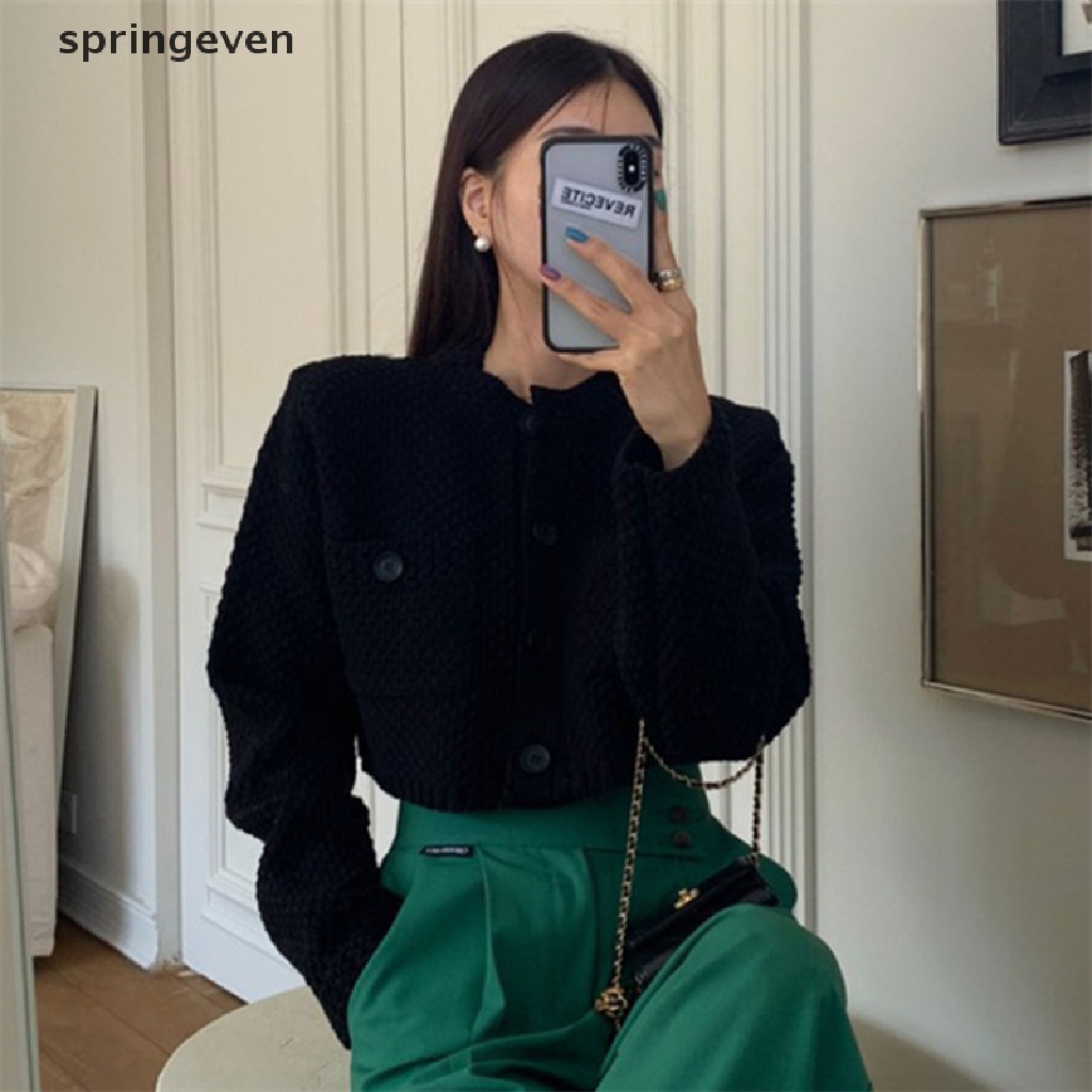 Áo Khoác Cardigan Dệt Kim Phong Cách Vintage Thời Trang Cho Nữ