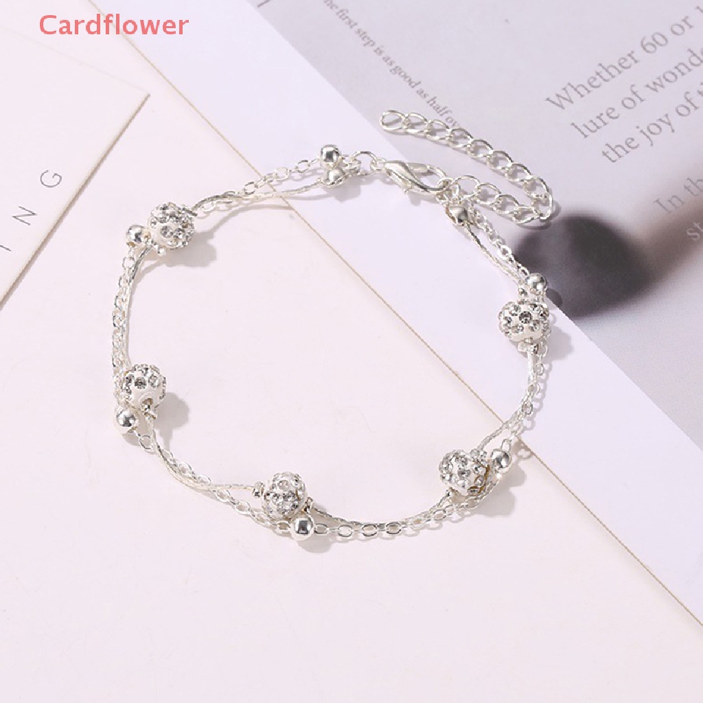 &lt;Cardflower&gt; 2pcs/set Anklets for Women Accessories Summer Beach Barefoot Sandals Bracelet New