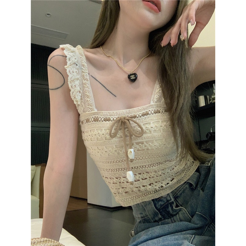 Áo Tank Top Hai Dây Phong Cách Hàn Quốc Độc Đáo Thời Trang Mùa Hè Cho Nữ