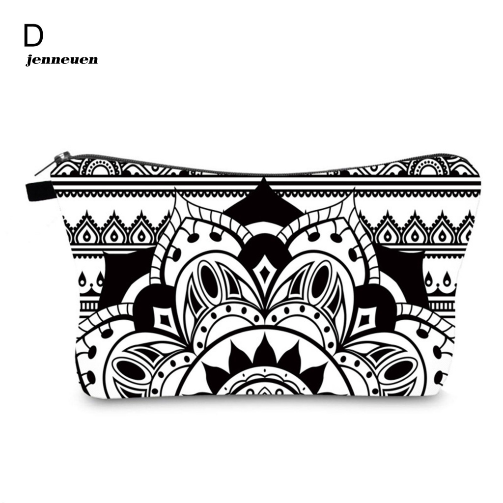 Túi Đựng Mỹ Phẩm Cầm Tay Siêu Nhẹ In Họa Tiết Vintage