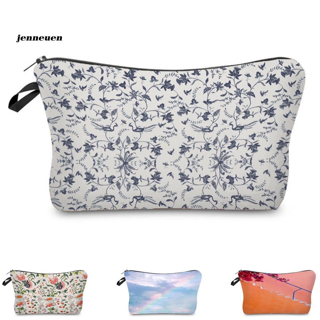 Túi Đựng Mỹ Phẩm Đa Năng In Họa Tiết 3D Tinh Tế Thời Trang