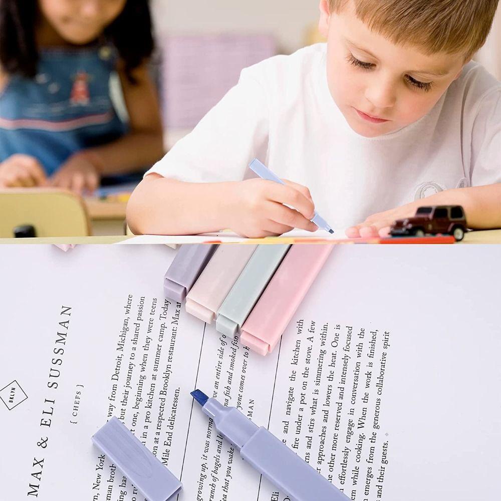 Bộ 6 Bút Đánh Dấu Ngòi Mềm Màu Pastel