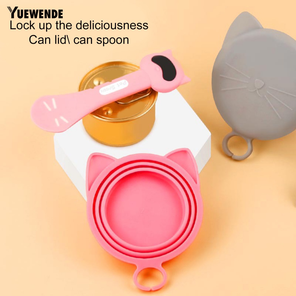 Bộ Muỗng Và Nắp Đậy Chống Rò Rỉ Dùng Để Ăn Uống Dành Cho Thú Cưng