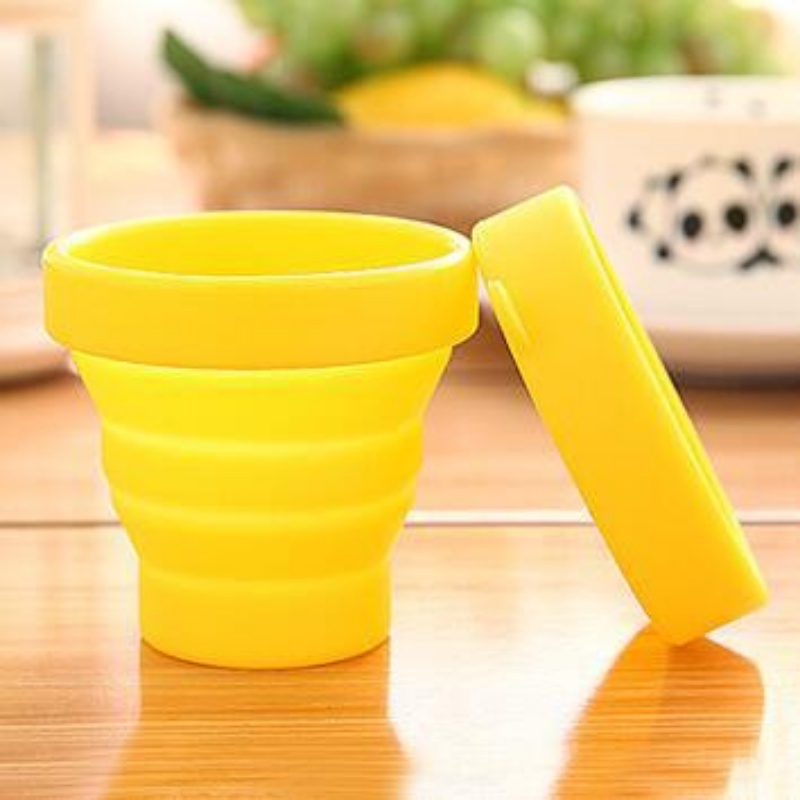 Cốc Uống Nước Bằng Silicone Có Thể Gấp Gọn Tiện Lợi
