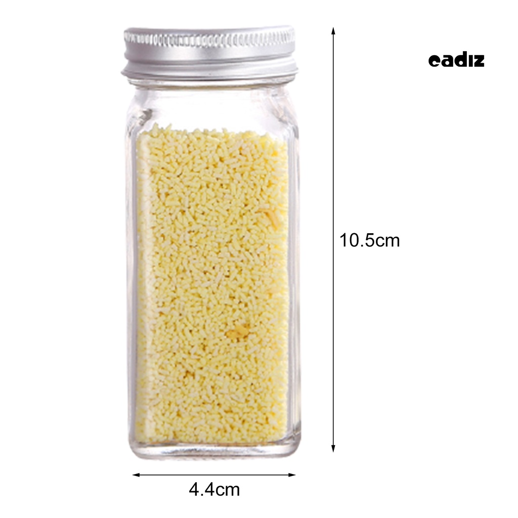 Bộ 5 Lọ Thủy Tinh Vuông Rỗng Chống Ẩm Mốc Đựng Gia Vị Tiết Kiệm Không Gian