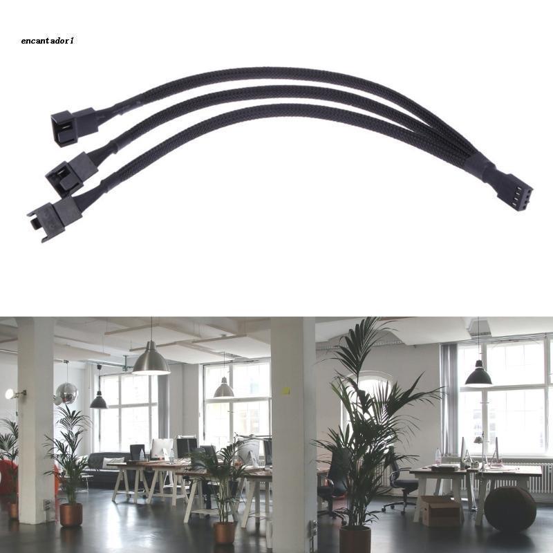 ✿ Dây Cáp Tách Quạt Tản Nhiệt 4Pin 1 Sang 3 Cổng Cắm Cho Bo Mạch Chủ CPU PWM PC Ốp