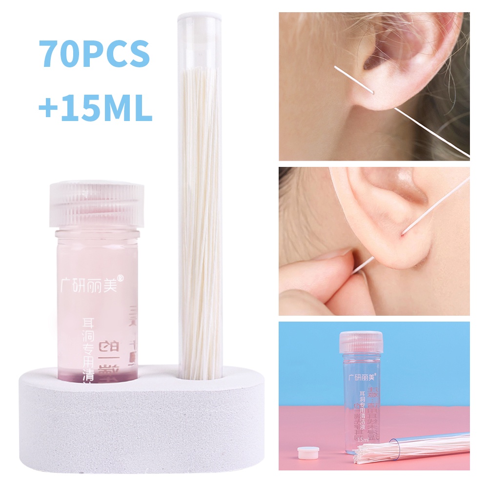 Bộ Dụng Cụ Vệ Sinh Tai Bằng Cotton Mềm Màu Trắng Sử Dụng Một Lần Tiện Lợi