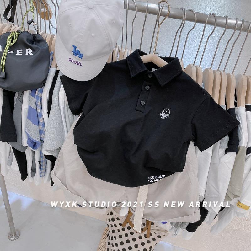 Áo Thun Cotton Ngắn Tay In Họa Tiết Thời Trang Mùa Hè Hàn Quốc Cho Bé Trai