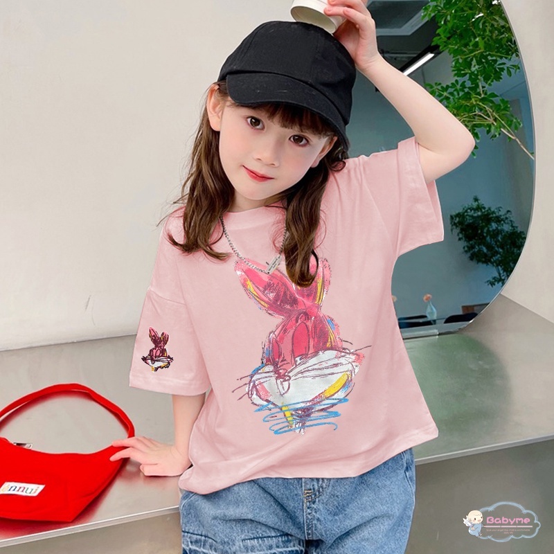 Áo Thun Tay Ngắn Thoải Mái Chất Lượng Cao Dễ Thương Cho Bé Gái