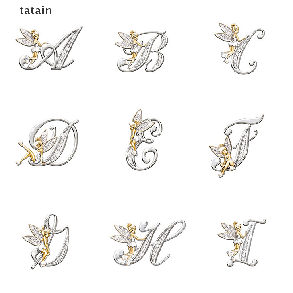 Trâm Cài Áo Hình Thiên Thần Đính Pha Lê Chữ Tiếng Anh Dễ Thương