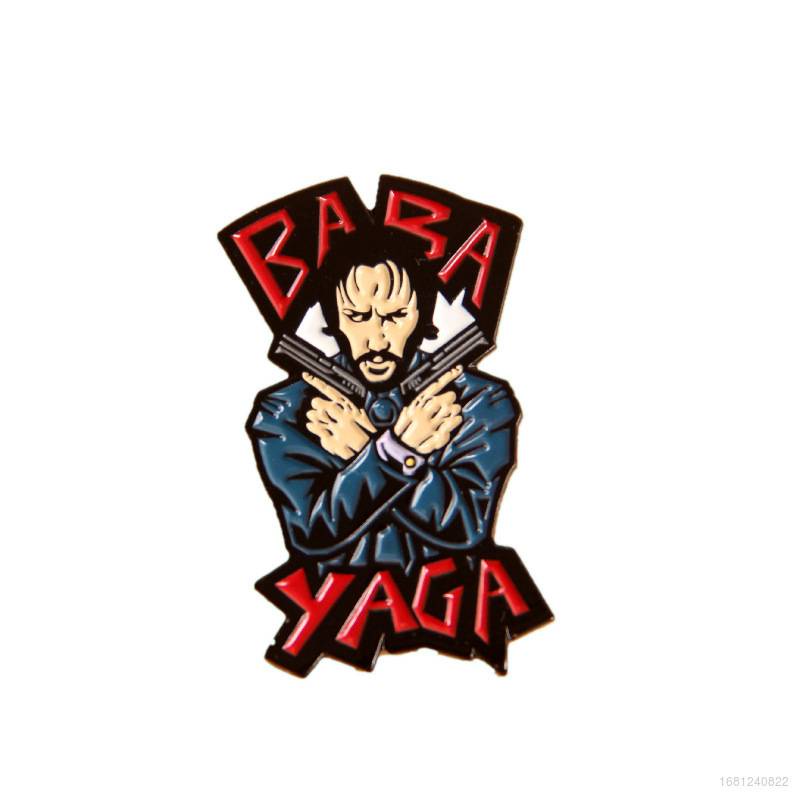 Huy Hiệu Cài Áo 4 Chấu Tráng Men Hình John Wick: John Wick 2 YS2