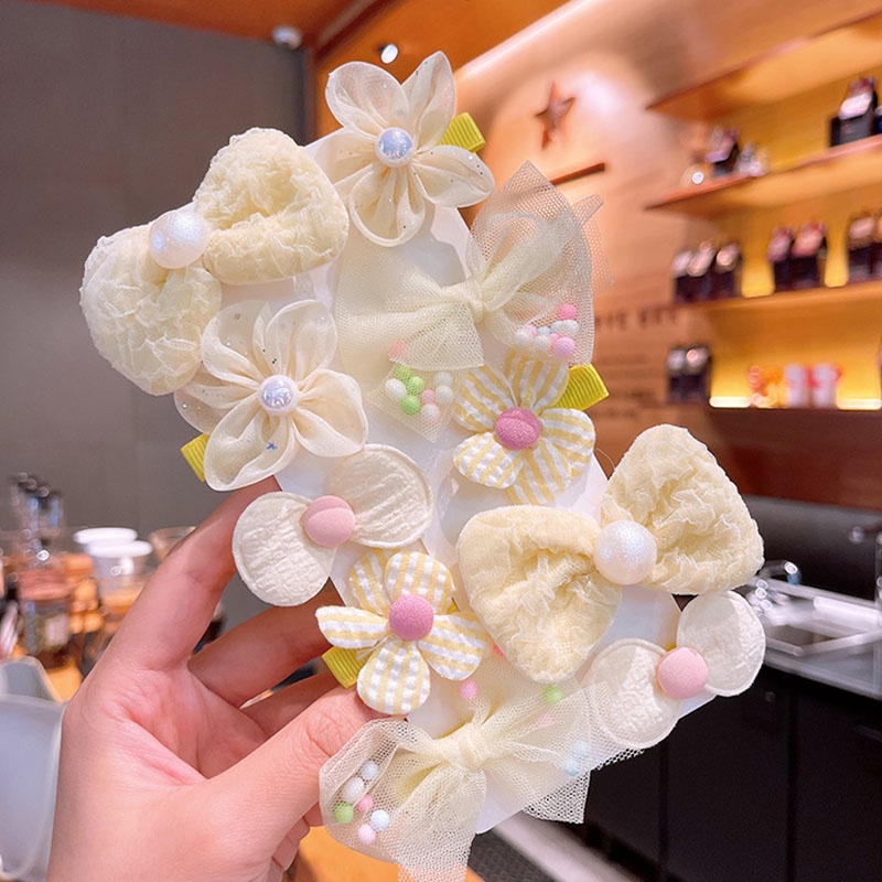 Set 10 Kẹp Tóc Nơ Dễ Thương Cho Bé Gái