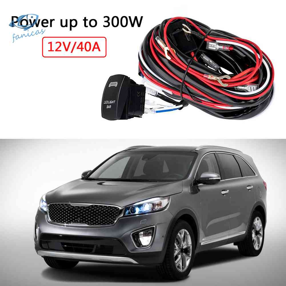 Bộ Cầu Chì On / Off Có Công Tắc On / Off 40A 12V Cho Đèn LED