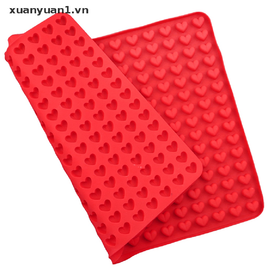 1 Khuôn Silicon Làm Đá Hình Trái Tim Mini 255 Ngăn