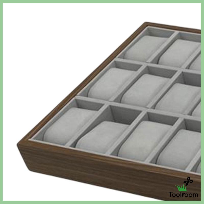 Khay Nỉ 30 Ngăn Xếp Chồng Lên Nhau Đựng Đồng Hồ Tiện Dụng