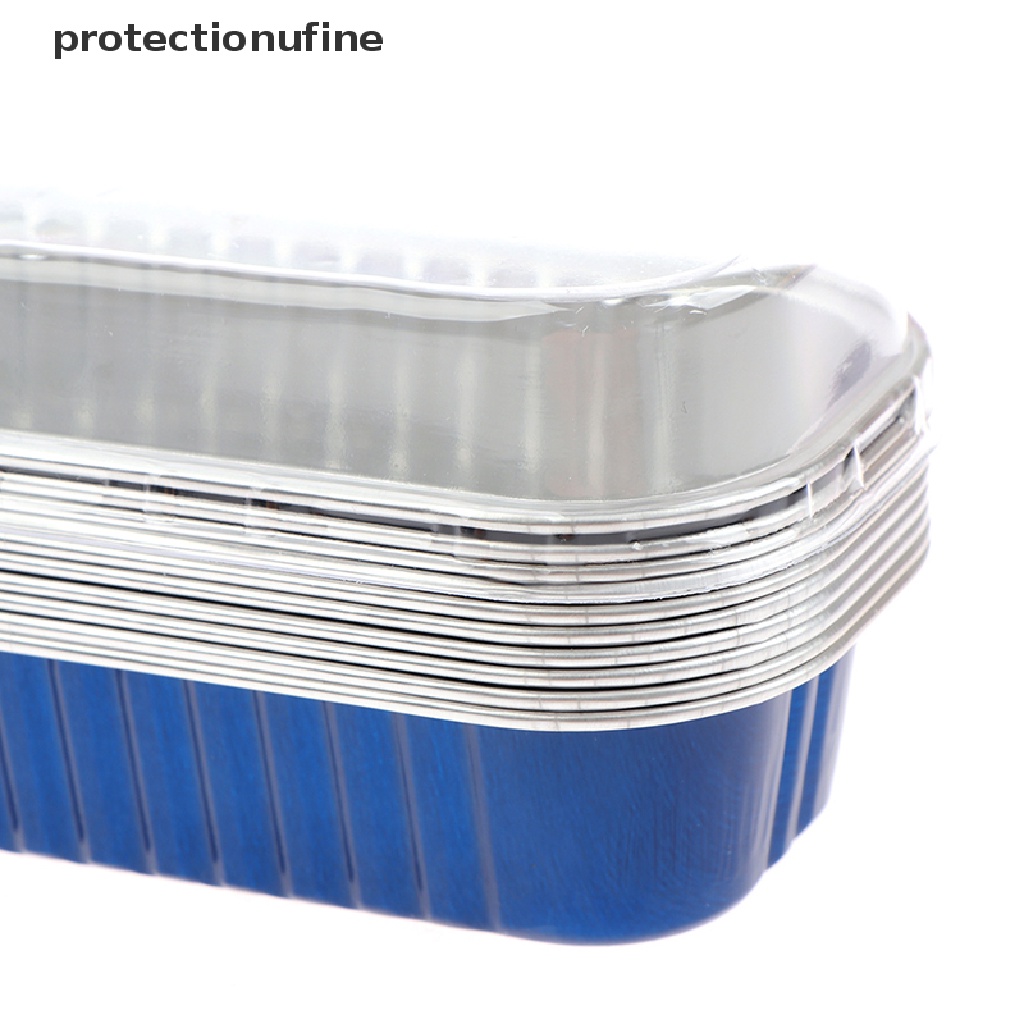 Set 10 Hộp Lá Nhôm Đựng Bánh Cupcake Có Nắp Đậy Tiện Dụng 3Vn