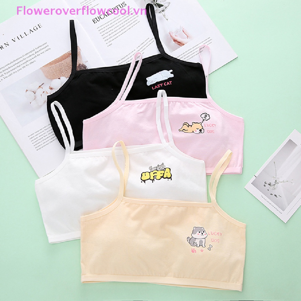 Fofc Áo Lót Dạng Ống Không Tay Màu Trơn Dành Cho Bé Gái Tiểu Học