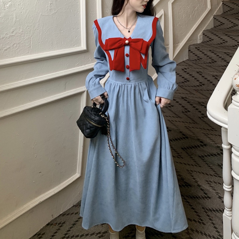 IELGY   Đầm Nhung Dài Trung Eo Phong Cách Công Chúa Thanh Lịch Cho Nữ