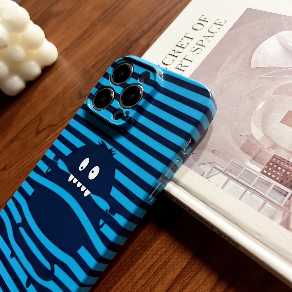 Ốp Điện Thoại PC Cứng Chống Rơi Họa Tiết Kẻ Sọc Cho iphone 14 13 12 11 Pro MAX XR X / XS MAX 7 / 8 Plus