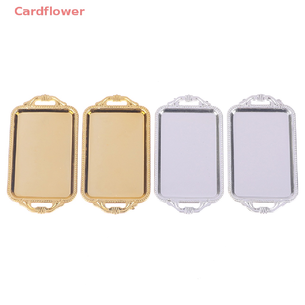 Bộ 2 Khay Trà Mini Bằng Nhựa Dùng Trang Trí Nhà Búp Bê