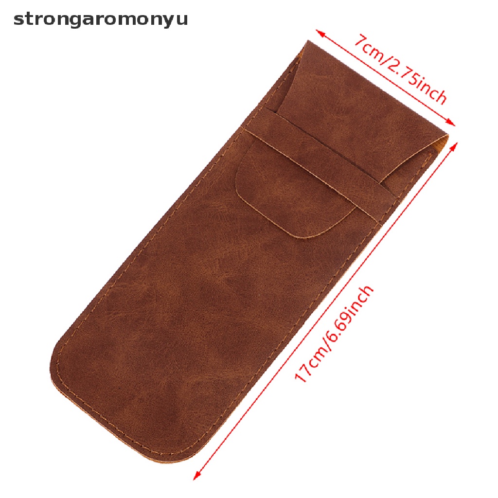 Túi Đựng Bút Bằng Da PU Phong Cách Cổ Điển Tiện Dụng Cho Đi Học / Du Lịch