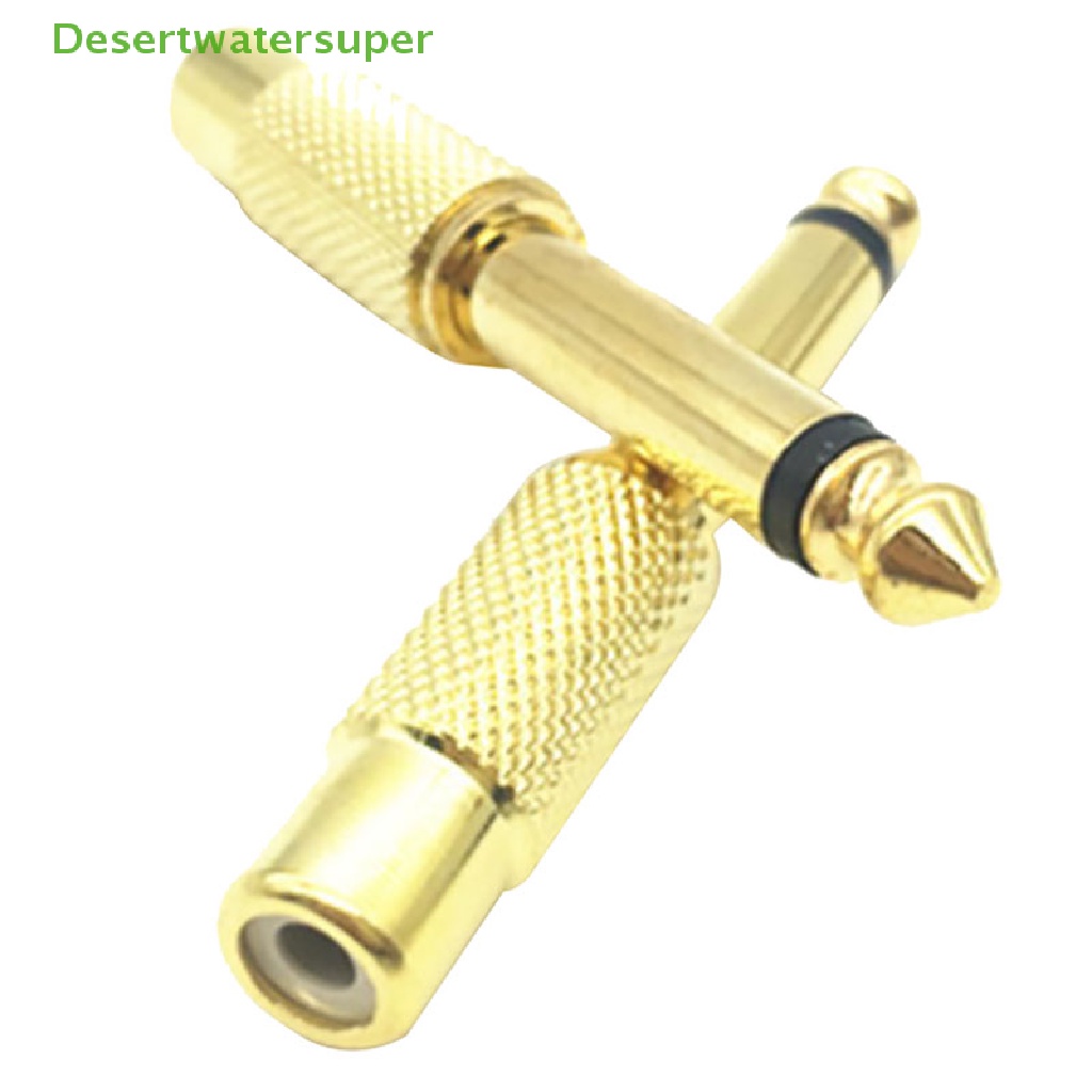 Set 2 Dây Cáp Chuyển Đổi Âm Thanh 6.35mm 1 / 4 &quot;Mono Male Sang RCA Female