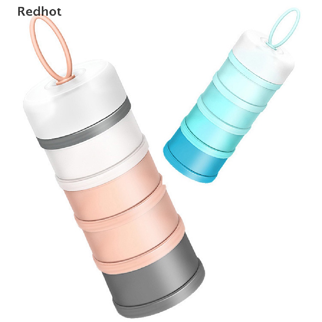 &lt; Redhot &gt; Hộp Đựng Sữa Bột Thức Ăn Em Bé 5 Tầng Phong Cách Hoạt Hình Nhỏ Gọn Đang Bán Chạy